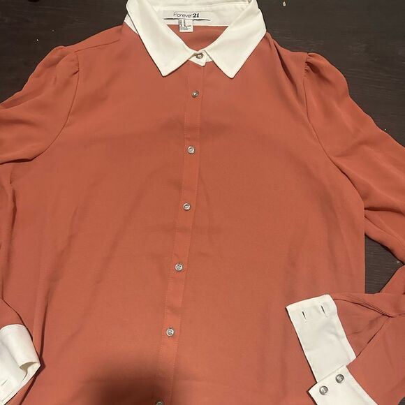 New forever 21 orange size medium top - Picture 1 of 2